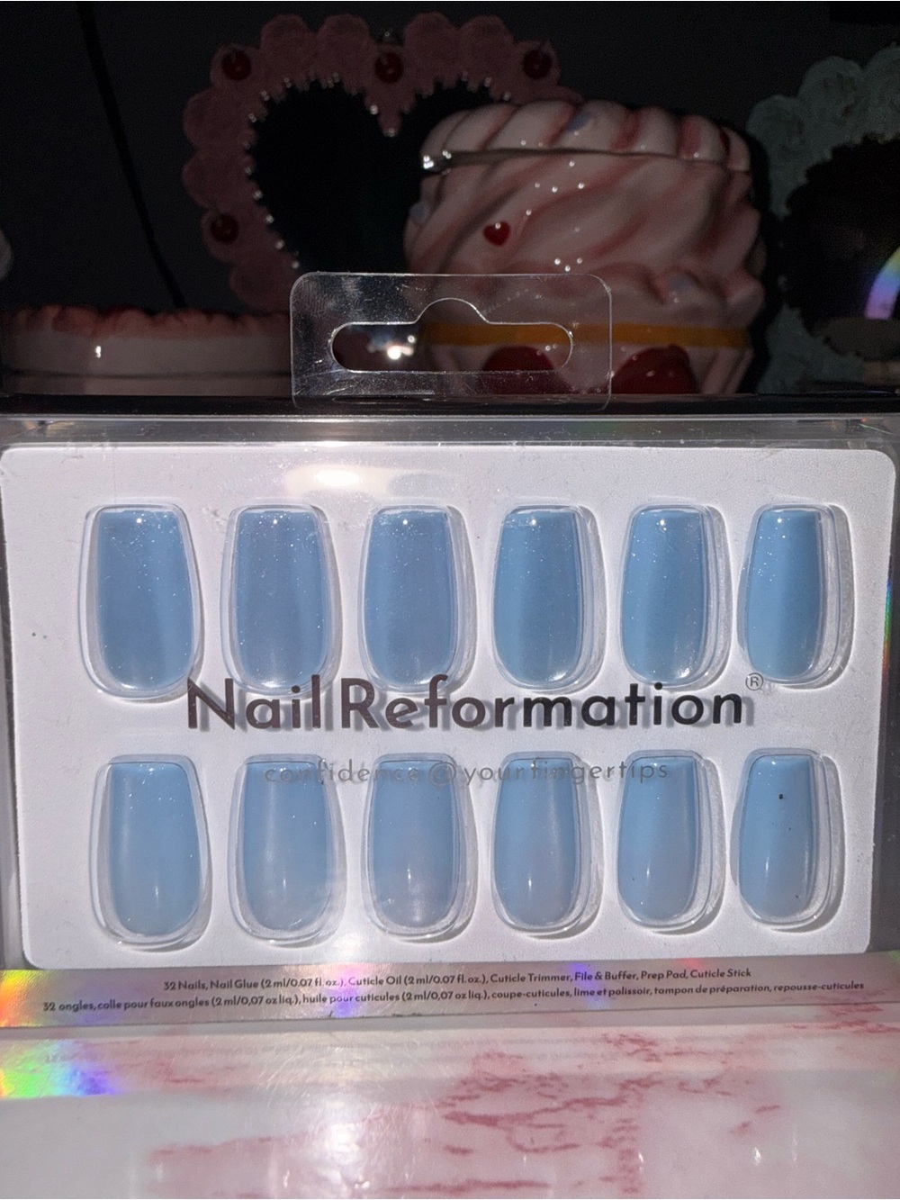 Nail Reformation Press-On Nails in Light Blue in Short Coffin